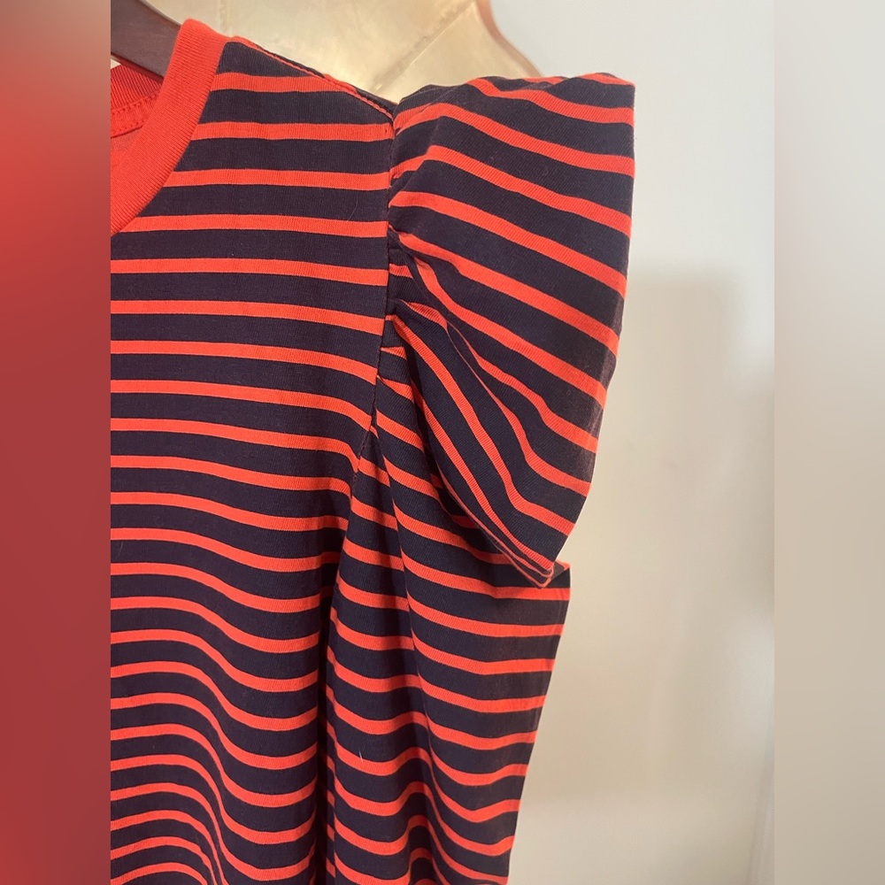 Clare V Le Pufff in Poppy:Navy Breton Stripe Long sleeve Tee French Girl 🇫🇷 - Picture 2 of 11